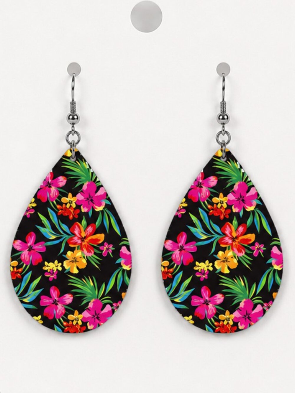Tropical floral earrings